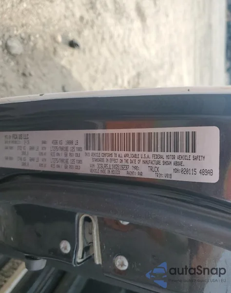 3C6UR5JL1KG519237